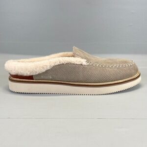 Sanuk Grateful Dead Cozy Slippers Womens Size 10 Gray Corduroy Slip On Shoes